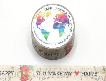 You Make My Heart Happy (5m) Washi Tape Australia
