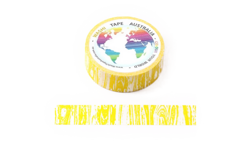 Crayon Yellow Woodgrain (5m) Washi Tape