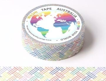 Colourful Thatched Border Washi Tape Australia