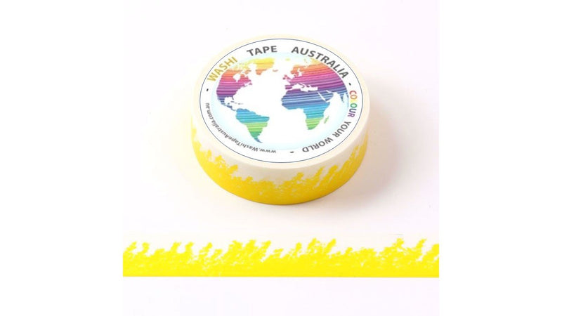 Yellow Crayon Wheat Field Border (5m) Washi Tape Australia