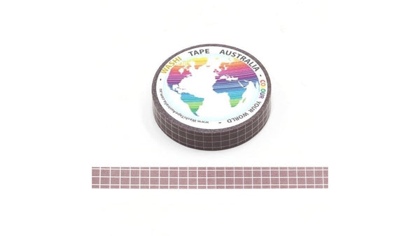 Brown Grid (Thin 10mm) Washi Tape