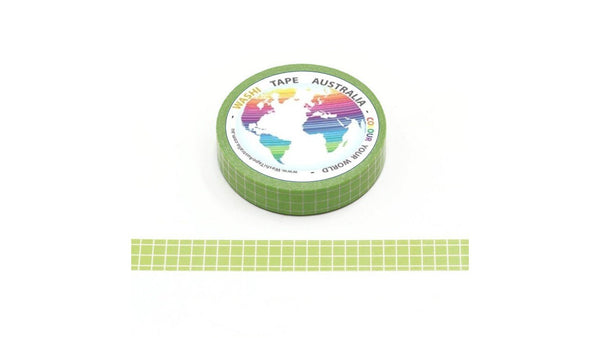 Green Grid Lines (Thins 10mm) Washi Tape Australia