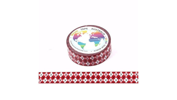 Red Diamond Border Pattern Washi Tape Australia