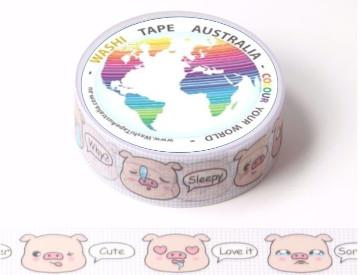 Cute Piggy Thoughts (5m) Washi Tape Australia