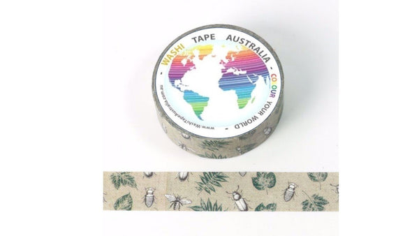 Beetles on Brown (5m) Washi Tape Australia