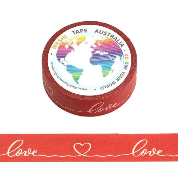 Endless Love Red Washi Tape