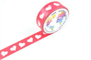 Clear Hearts on Red Washi Tape Australia