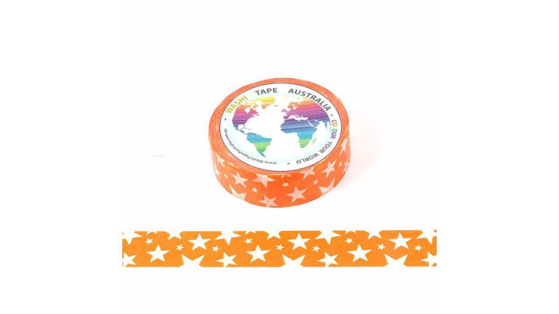 Stars on Orange Washi Tape Australia