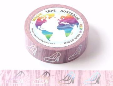 Foil Silver Heels on Pink Washi Tape Australia