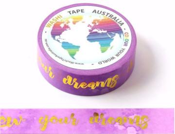 Foil Follow Your Dreams Washi Tape Australia