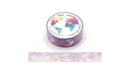 Foil Holographic Silver Moon on  mauve Washi Tape Australia