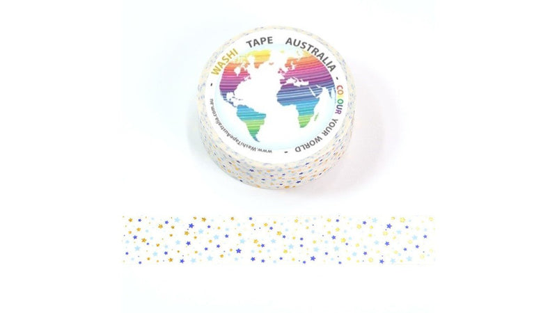 Foil Stars on White Washi Tape Australia