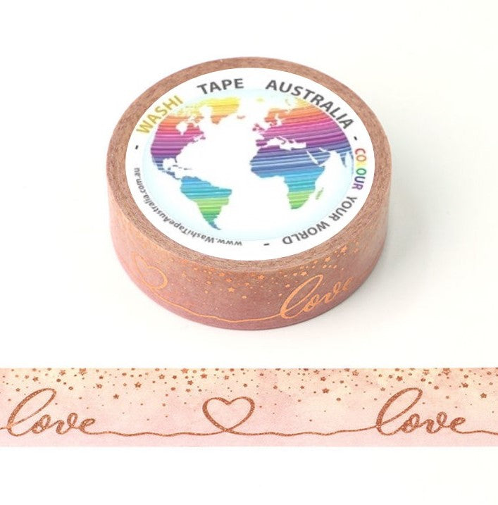 Rose Gold Forever Love - Foil Washi Tape