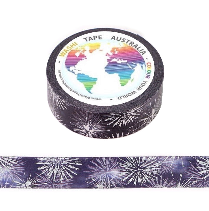 Black Fireworks - Foil Washi Tape