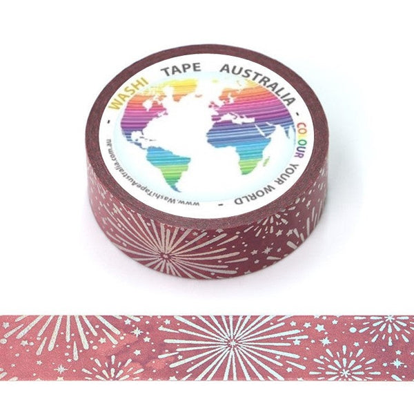 Crimson Fireworks - Foil Washi Tape