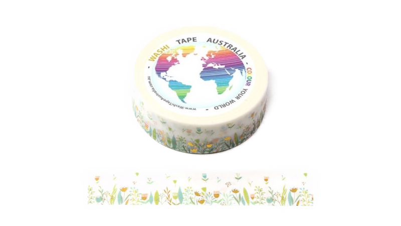 Foil Delicate Gold Flowers Washi Tape