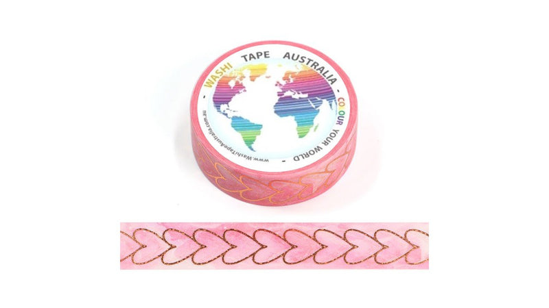 Foil Heart to Heart Washi Tape Australia