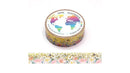 Foil Gold Specks on Floral Washi Tape Australia