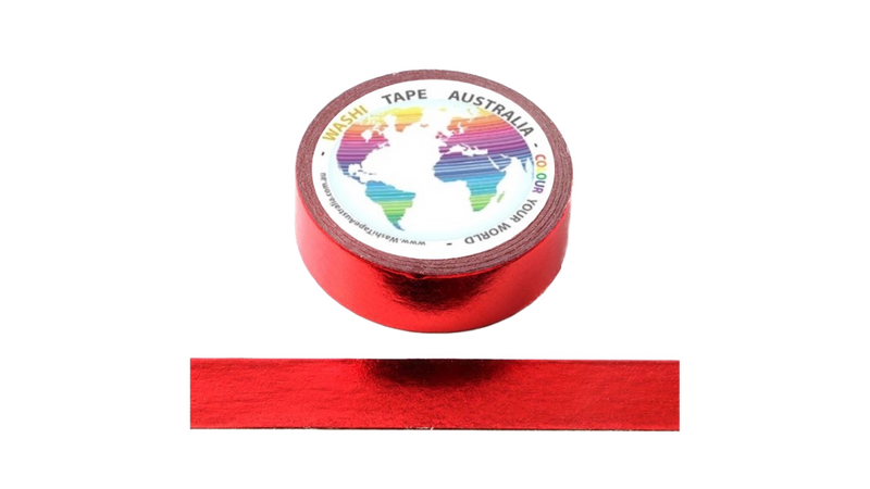 Foil Solid Red Washi Tape