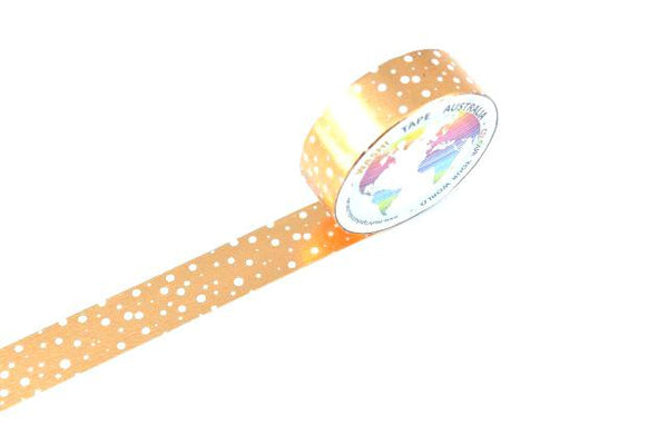 Foil White Spots on Rose Gold Washi Tape Australia