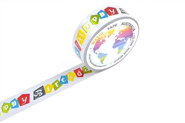 Foil Happy Birthday Washi Tape Australia