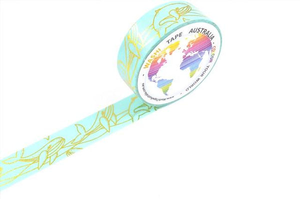 Foil Gold Whales Washi Tape Australia