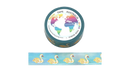 Foil Gold Swans on Blue Washi Tape