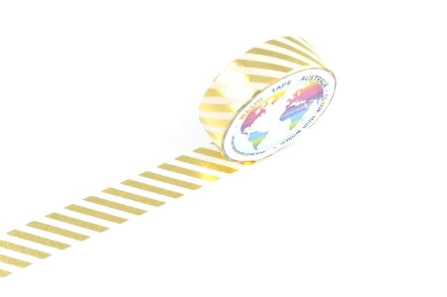 Foil Gold Stripes Washi Tape Australia