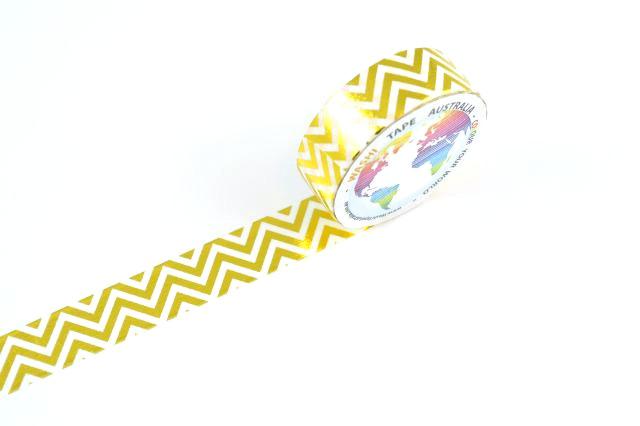 Foil Gold Chevron Washi Tape Australia