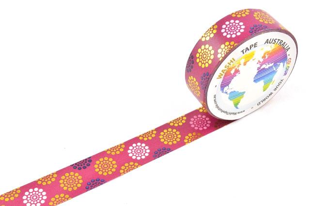 Foil Gold on Maroon Washi Tape Australia
