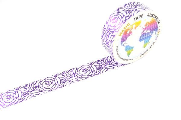 Foil Floral Purple Washi Tape Australia
