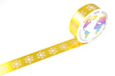 Foil Snowflakes on Gold Washi Tape Australia