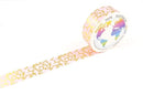 Foil Gold Pattern on Pink Washi Tape Australia