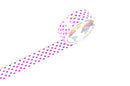 Foil Pink Hearts on White Washi Tape Australia