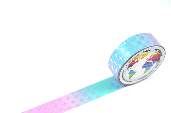 Foil Silver Crosses Washi Tape Australia