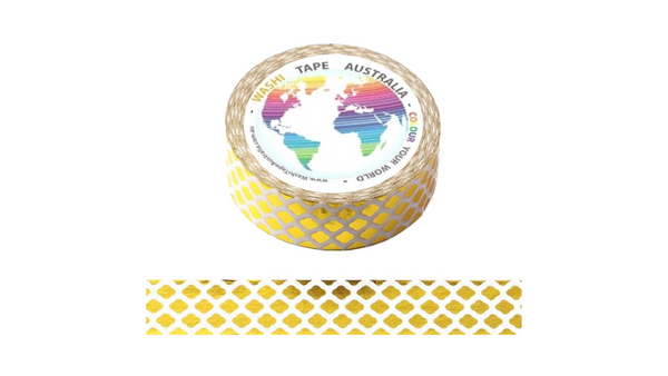 Foil Gold Diamonds Washi Tape