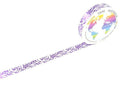 Foil Floral Purple (Thin 10mm) Washi Tape Australia
