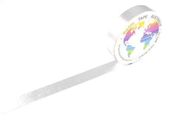 Foil Silver (Thin 10mm) Washi Tape Australia