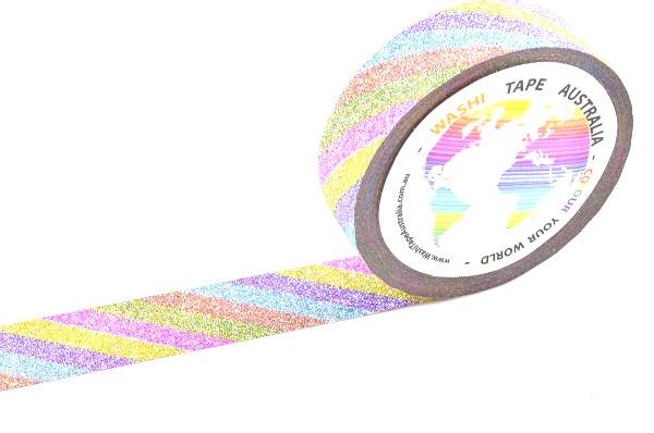 Glitter Rainbow Stripes Washi Tape Australia