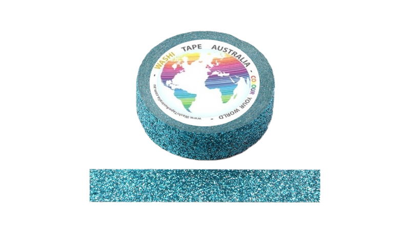 Glitter Blue (5m) Washi Tape