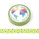 Spots on Green (Thin 10mm) Washi Tape