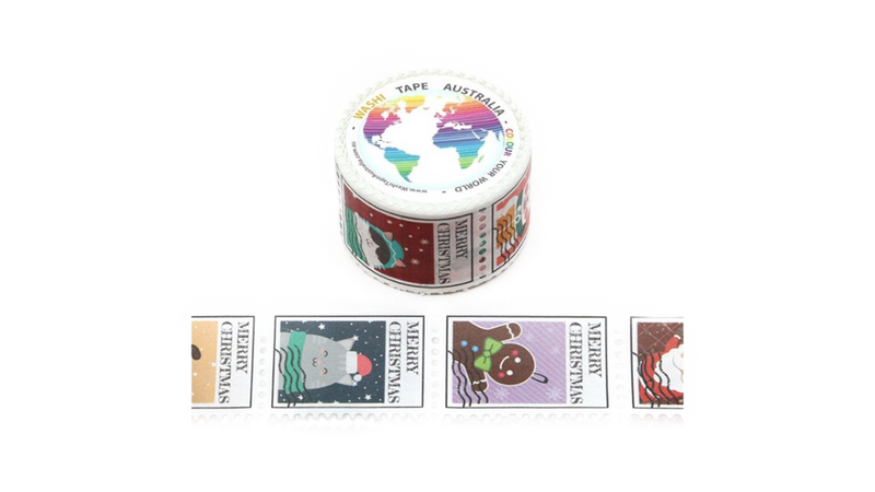 Perforated Christmas Stamps (Wide 25mm) Washi Tape