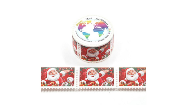 Perforated Santa Stamps (Wide 25mm) Washi Tape