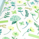 Green Flowers - Botanical Colours Series Stickers