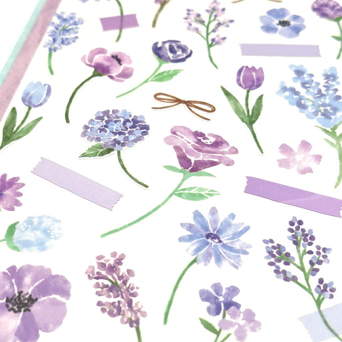 Purple Flowers - Botanical Colours Series Stickers
