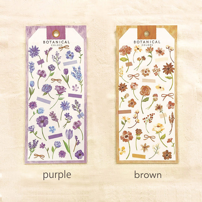 Purple Flowers - Botanical Colours Series Stickers