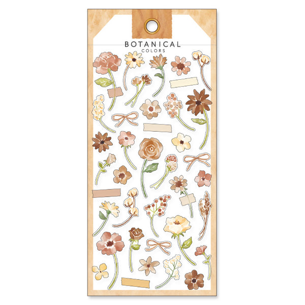 Brown Flowers - Botanical Colours Series Stickers
