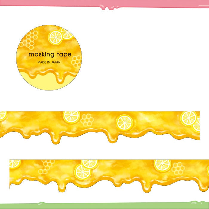 Honey and Lemon - Die Cut Washi Tape Die Cut (wide 18mm)