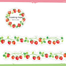 Strawberries - Die Cut Washi Tape (wide 18mm)