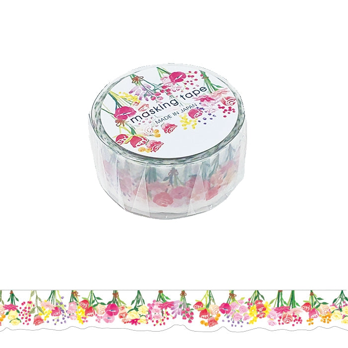 Flowers Bunting - Die Cut Washi Tape (wide 18mm)
